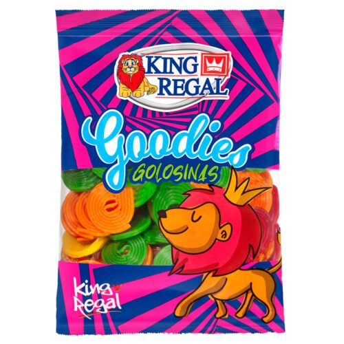 Discos Regaliz Frutas. Envase 1kg.