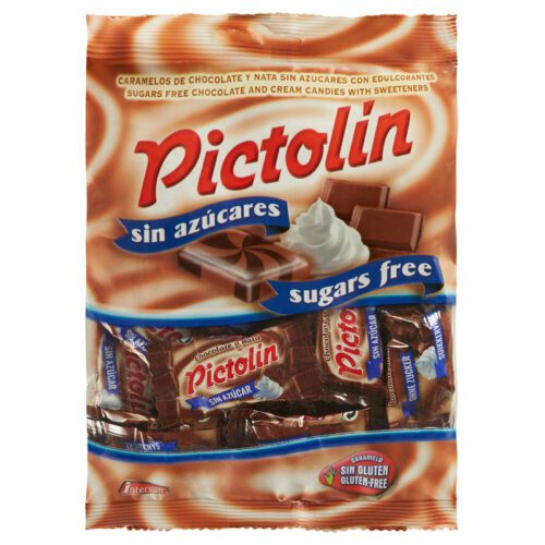 Caramelo Pictolin Chocolate Nata Sin Azúcar