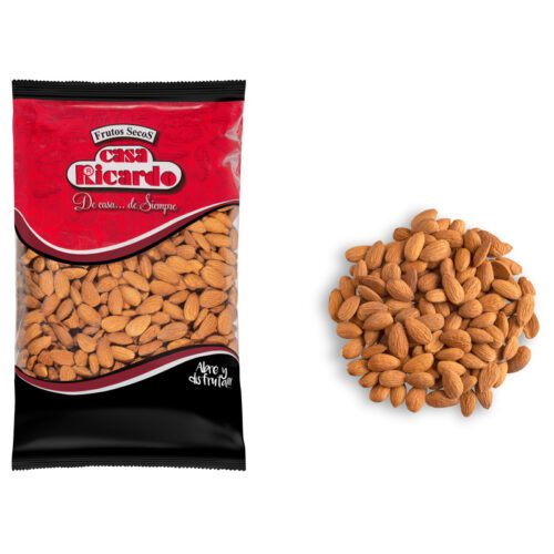 Almendra cruda piel. 1kg.