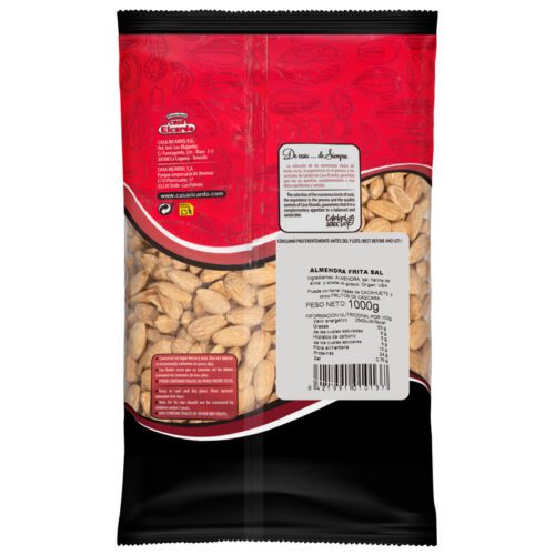 Almendra frita sal. Envase 1kg.