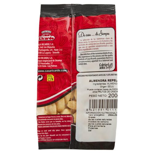 Almendra cruda repelada 200gr.