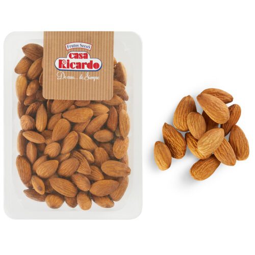 Almendra natural piel. Envase 120gr.