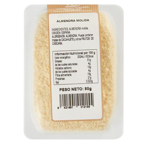 Almendra molida. 120gr.
