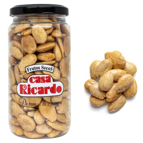 Almendra repelada frita. Bote 215gr