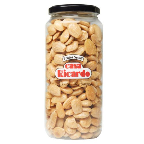 Almendra repelada frita. Bote 440gr.