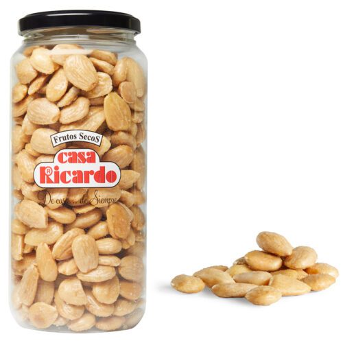 Almendra repelada frita. Bote 440gr.