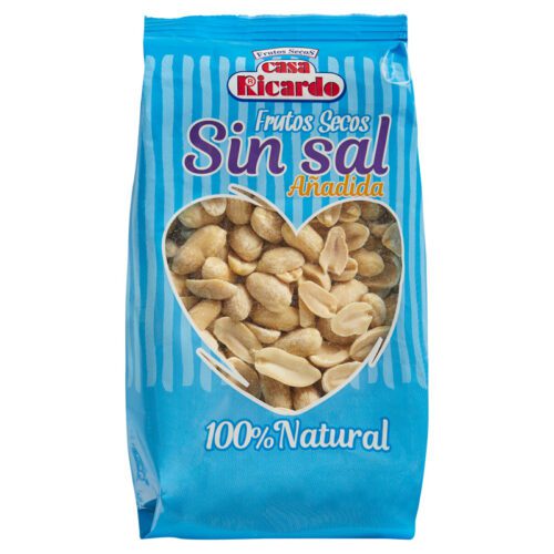 Cacahuete tostado sin sal. Envase 250gr.