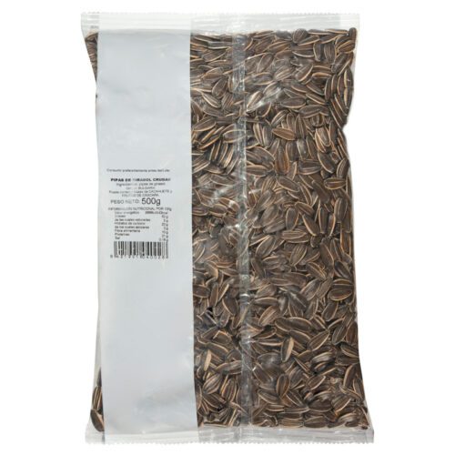 pipas girasol crudas. Envase 500gr.