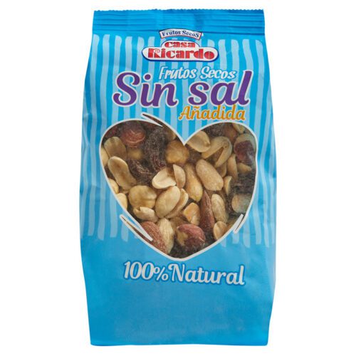 Cocktail Frutos Secos sin Sal. Envase 250gr.