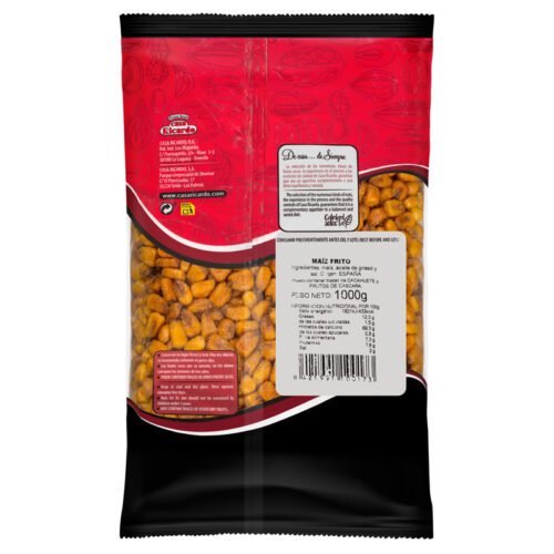 Maiz frito pequeño. Envase 1kg.