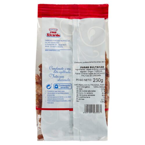 Pasas sultanas 250gr