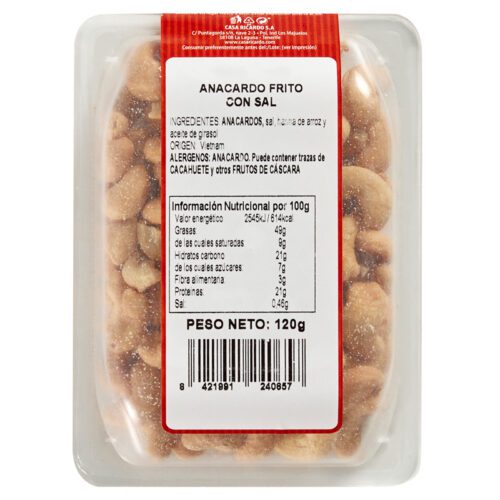 Anacardo Frito con Sal 120gr