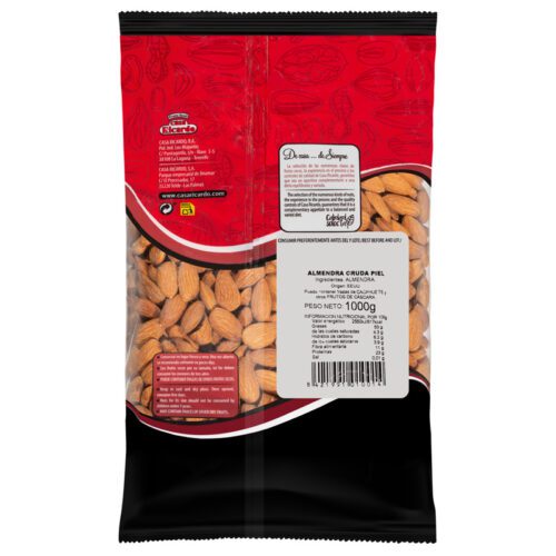 Almendra Cruda Piel - 1kg. - Imagen 3