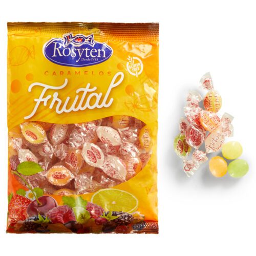 Caramelos frutales. Envase 250gr.