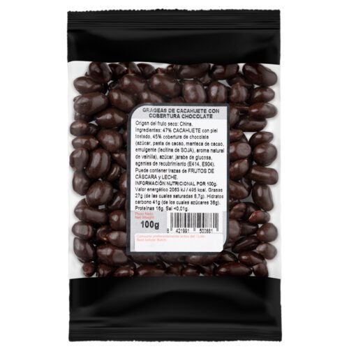 Cacahuete Choco Negro. Envase 100gr.