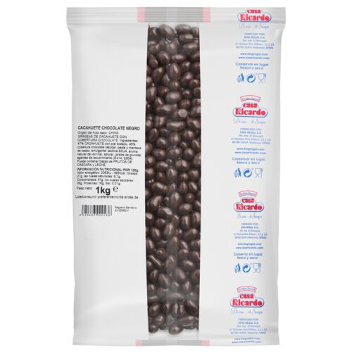 Cacahuete Chocolate Negro. Envase 1kg.