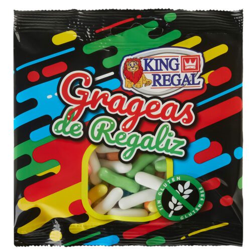 Grageas de regaliz. Envase 80gr.