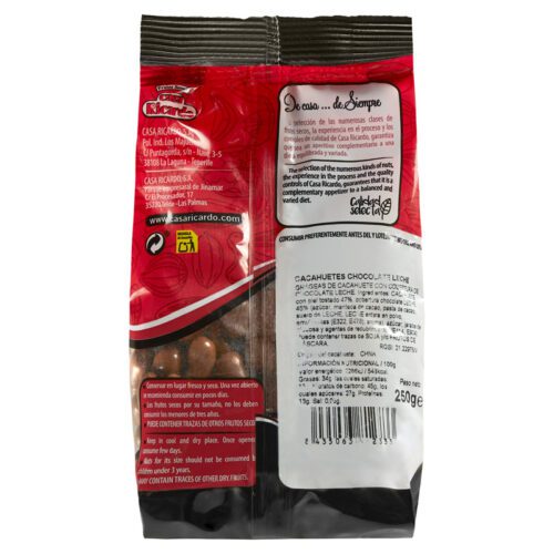 Cacahuete Chocolate Leche - 250g.